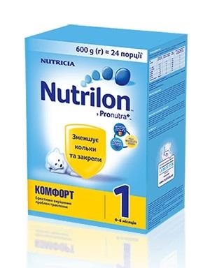 Смесь сухая молочная Nutrilon Комфорт 1 для питания детей от 0 до 6 месяцев, 600 г