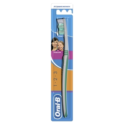 Зубная щетка Oral-B 3-Эффект Classic 1-2-3, 1 штука
