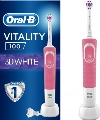 Электрическая зубная щетка Oral-B 3D White Vitality 100, розовая