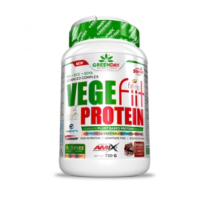Протеин Amix Nutrition GreenDay Vege-Fiit Protein double chocolate, 720 г