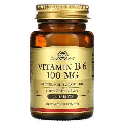 Solgar Витамин В6 100 мг, 100 таблеток