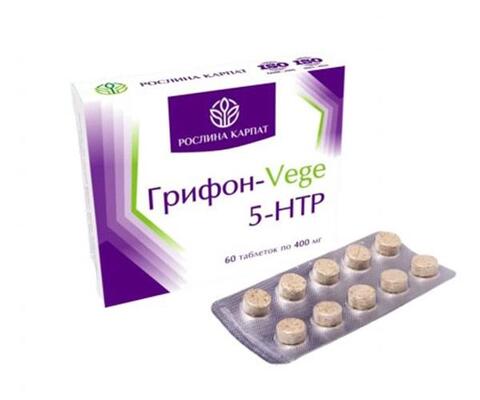 Грифон-VEGE 5-HTP Рослина Карпат таблетки по 400 мг №60