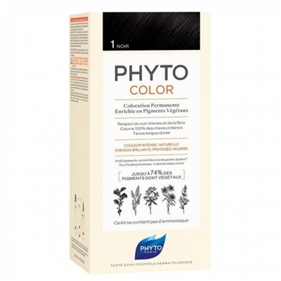 Крем-краска Phyto Phytocolor, тон 1 черный, 60 мл + 40 мл