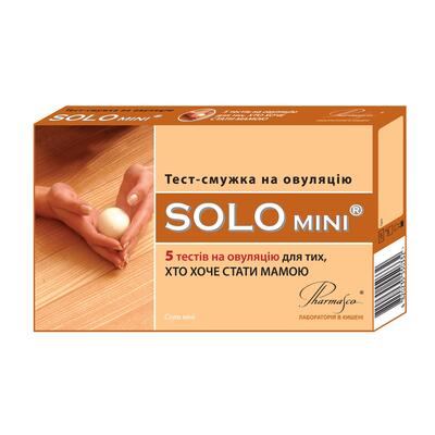Набор тестов Solo Mini №5 для определения овуляции (5 штук) и беременности (1 штука), 6 штук