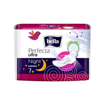 Прокладки гигиенические Bella Perfecta Ultra Night silky drai, 7 штук