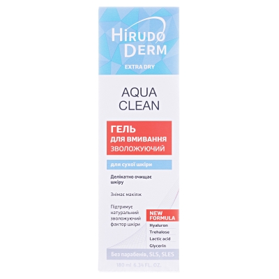 Гель для умывания Hirudo Derm Extra-Dry Aqua Clean увлажняющий , 180 мл