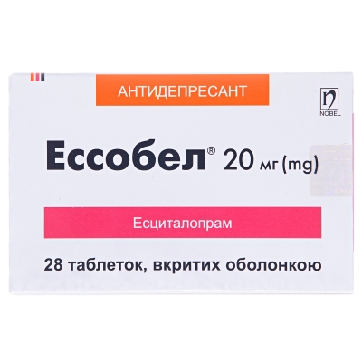 Эссобел таблетки, п/о по 20 мг №28 (14х2)