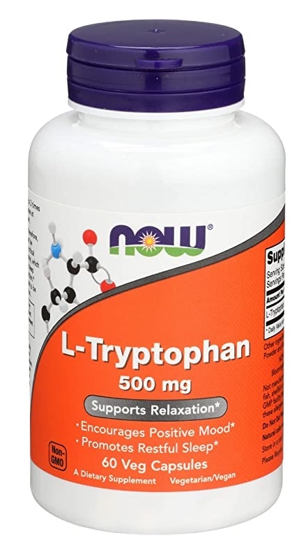 L-триптофан NOW L-Tryptophan 500 мг капсули №60