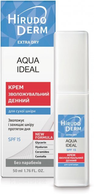 Крем для лица Hirudo Derm Extra Dry Aqua Ideal SPF15 дневной увлажняющий, 50 мл