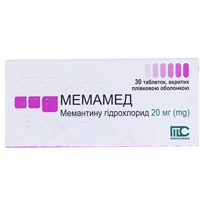 Мемамед таблетки, п/плен. обол. по 20 мг №30 (10х3)
