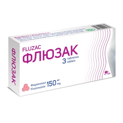 Флюзак таблетки по 150 мг №3 (1х3)