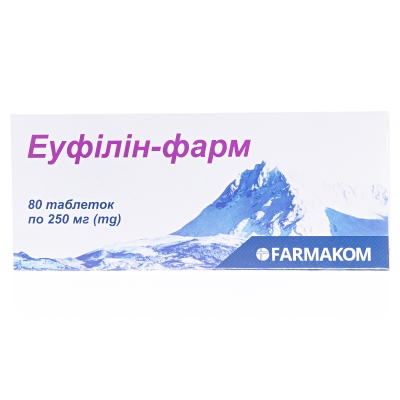 Эуфиллин-Фарм таблетки по 0,25 г №80