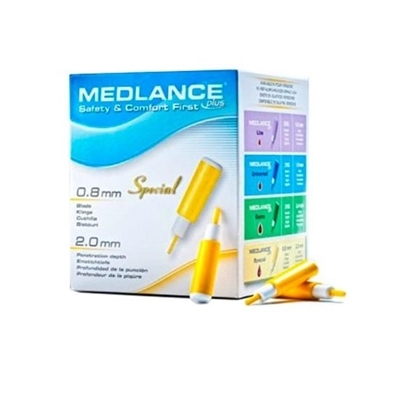 Ланцеты Medlance Plus Special глубина прокола 2,0 мм, стерильные G21, 200 штук