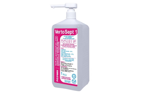 ВертоСепт 1 раствор для дезинфекции рук по 1 л во флак. с дозат.