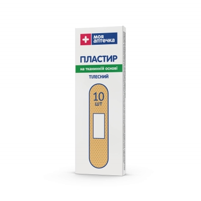Пластырь бактерицидный Моя Аптечка на тканевой основе 1,9 см х 7,2 см №10