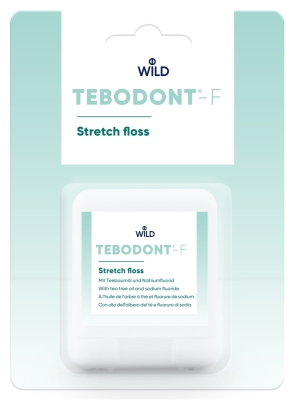 Зубная нить Dr. Wild Tebodont-F с маслом чайного дерева (Melaleuca Alternifolia) и фторидом натрия, 50 м