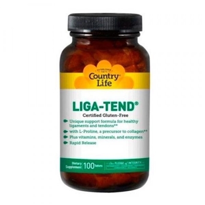 Натуральная добавка Country Life Liga-Tend, для связок и сухожилий, 100 таблеток