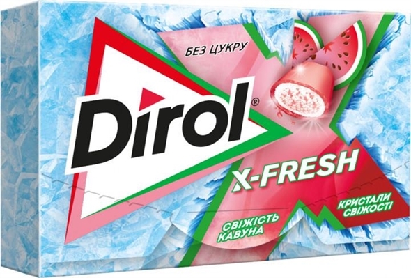 Жевательная резинка Dirol X-Fresh Арбузная свежесть без сахара, 18 г