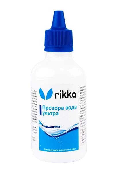 Ультра прозрачная вода Rikka против мути для аквариумной воды, 100 мл