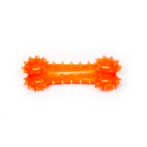 Игрушка для собак Fox TF-010 Косточка оранжевая с запахом ванили, 12 см