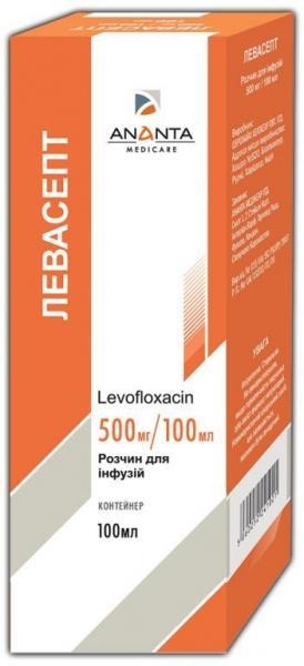 Левасепт раствор д/инф. 500 мг/100 мл по 100 мл в конт.