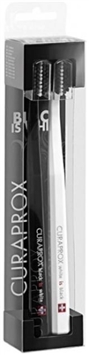 Набор зубных щеток Curaprox White is Black Duo Ultrasoft Ультра-мягкие d 0.10 мм, 2 штуки