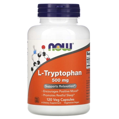 L-триптофан NOW L-Tryptophan 500 мг капсулы №120