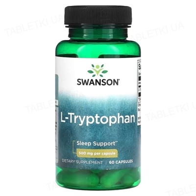 L-триптофан Swanson 500 мг капсулы №60