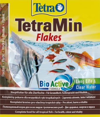 Корм для аквариумных рыб Tetra TetraMin Flakes в хлопьях, 12 г
