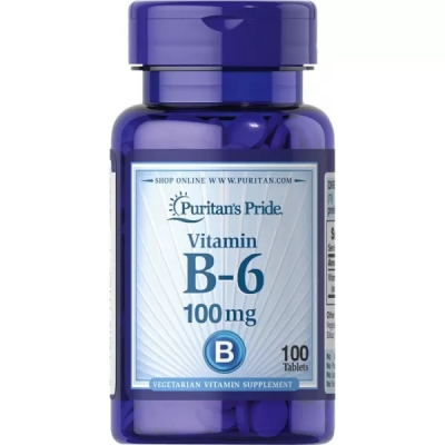 Витамин В6 Puritan's Pride Vitamin B-6 100 мг, 100 таблеток