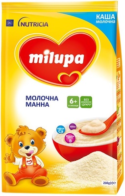 Каша молочная Milupa манная для детей с 6 месяцев, 210 г