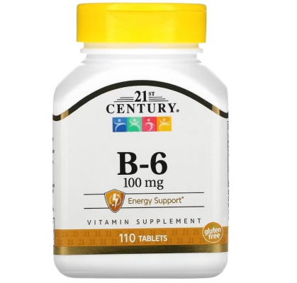 Витамин B-6 21st Century Vitamin B-6 100 мг, 110 таблеток