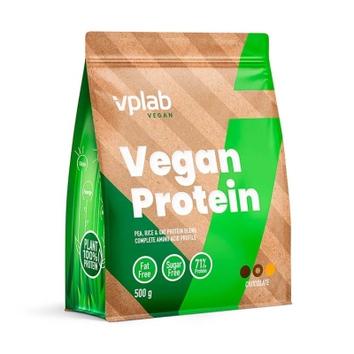 Протеин VPLab Vegan Chocolate Protein шоколад, 500 г