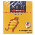 Презервативы Sico Ribbed ребристые, 3 штуки