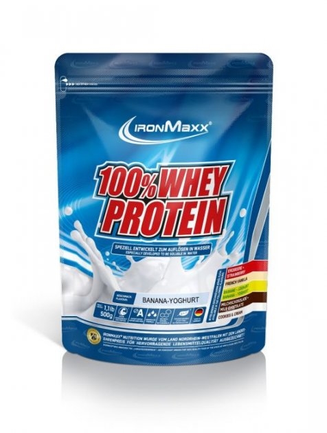 Протеин IronMaxx 100% Whey Protein Банановый йогурт, 500 г