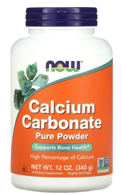 Кальций карбонат NOW Calcium Carbonate, 340 г