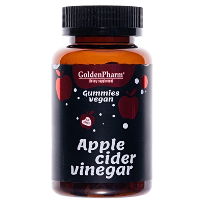 Яблочный уксус Apple Cider Vinеgаr Golden Farm веганский мармелад жевательный №60