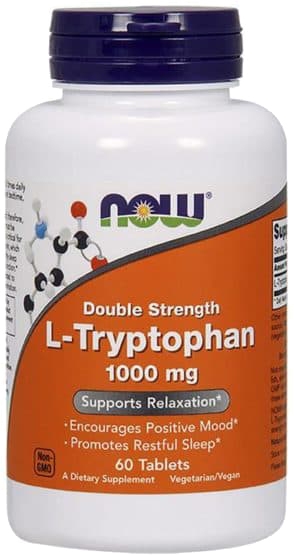 L-триптофан NOW L-Tryptophan 1000 мг таблетки №60