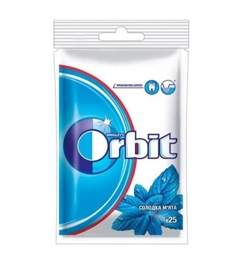 Жевательная резинка Orbit без сахара Сладкая мята, 25 штук