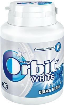 Жевательная резинка Orbit White без сахара Свежая мята, банка, 46 штук