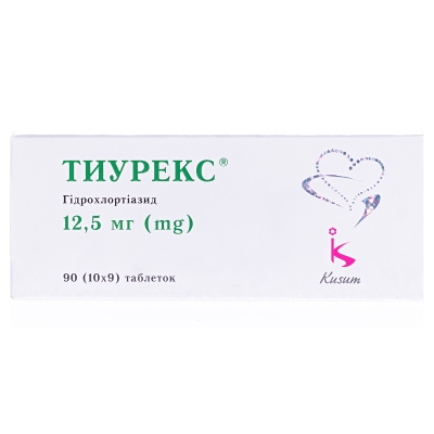 Тиурекс таблетки по 12.5 мг №90 (10х9)