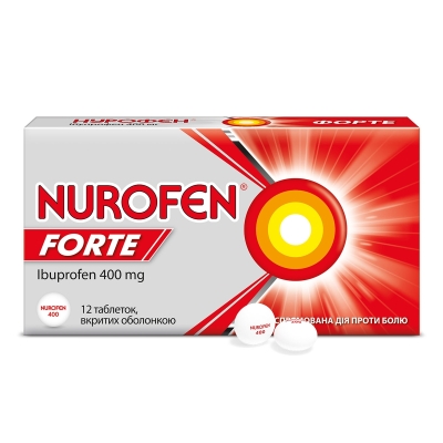 Нурофєн форте таблетки, в/о по 400 мг №12