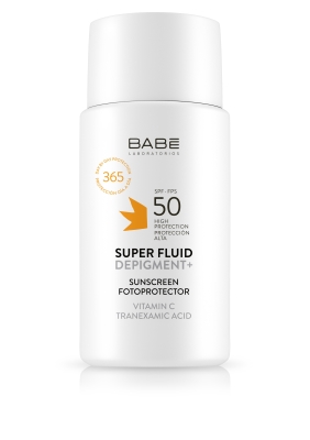 Солнцезащитный супер флюид депигмент Babe Laboratorios SPF 50 с транексамовой кислотой и витамином С, 50 мл