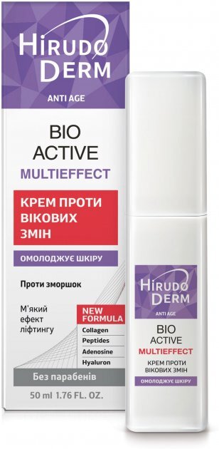Крем для лица Hirudo Derm Anti Age Bio Active Multieffect против возрастных изменений, 50 мл