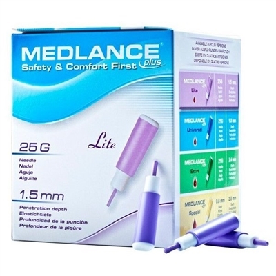 Ланцеты Medlance Plus Lite медицинские стерильные G25 (фиолетовый), 200 штук
