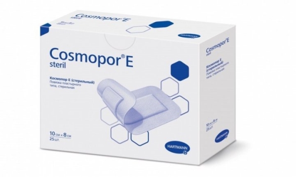 Повязка пластырная Cosmopor E steril для закрытия ран 10 см х 8 см стерильная, 25 штук