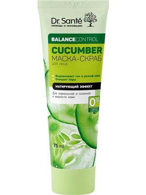 Маска-скраб Dr.Sante Cucumber Balance Control, 75 мл
