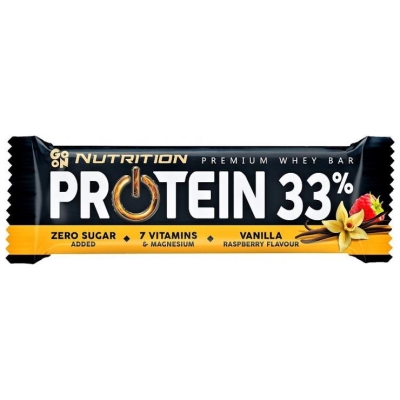 Батончик GO ON Nutrition Protein Bar 33% Vanilla-Raspberry, 50 г