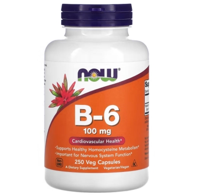 Витамин B6 NOW 100 мг капсулы №250