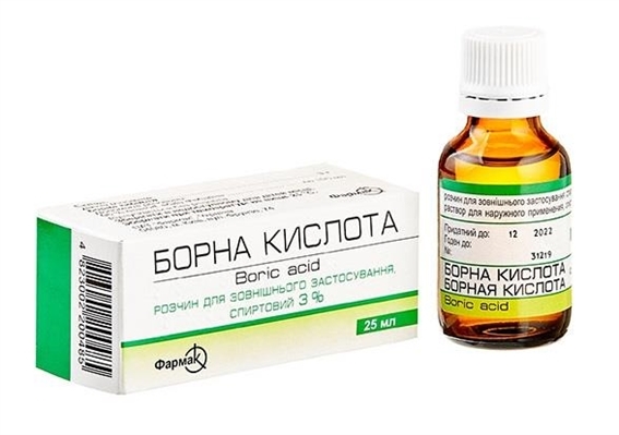 Применение борной кислоты и борного спирта (раствора) для ушей